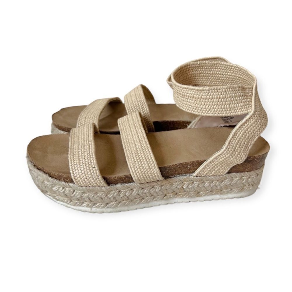 Esprit Beige Gigi Rope Platform Espadrille